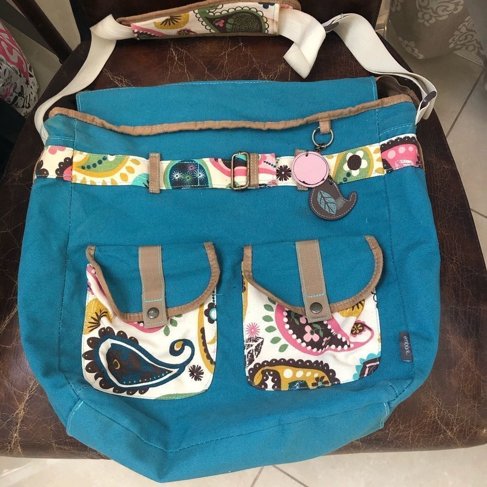 Embark For Target turquoise textile hobos bag
